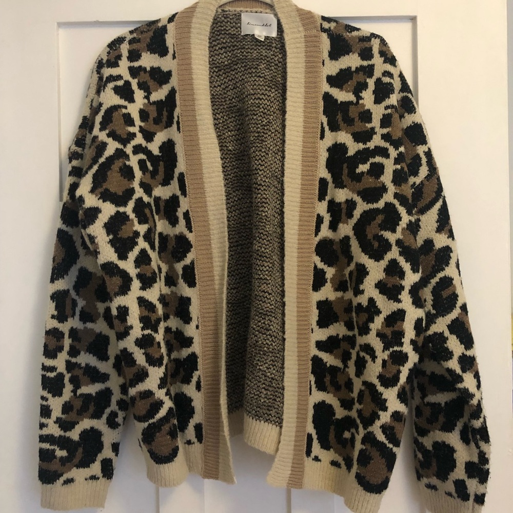 Anthropologie Leopard Cardigan